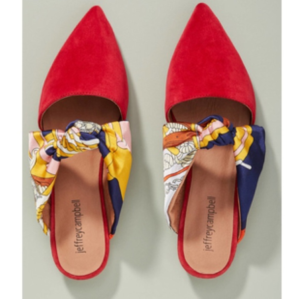 Jeffrey Campbell Charin Bow Mule w/ silk scarf